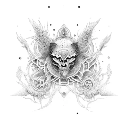 i am creation,  haunted and holy,  made in glory tattoo design idea