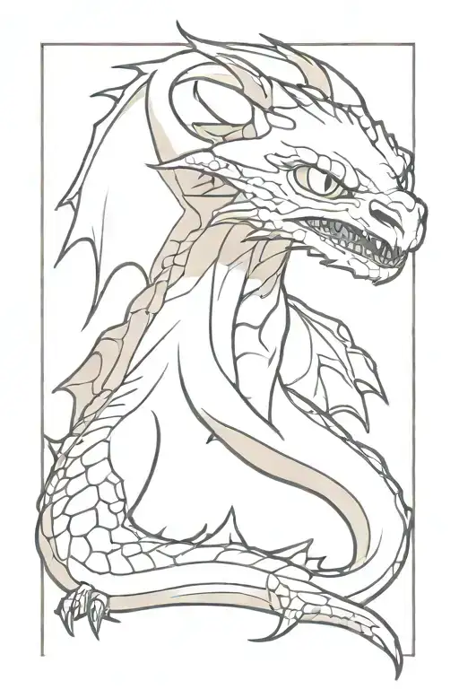 realistic toothless dragon clawing skin tattoo design idea