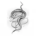 snake with red spider lilies  tattoo design idea