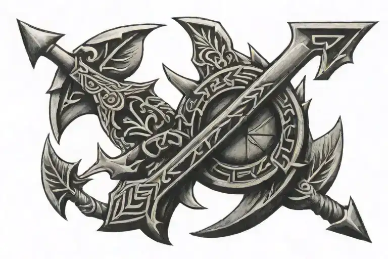 February 11, 1999 in roman numerals with tribal arrow through tattoo design idea