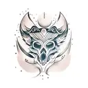 fox skull tattoo design idea