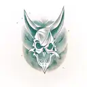 fox skull tattoo design idea