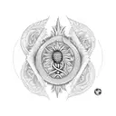 thistle and ouroboros tattoo design idea