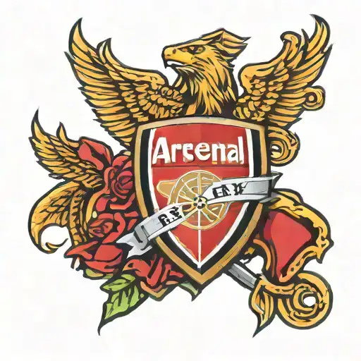arsenal logo back of neck tattoo tattoo design idea