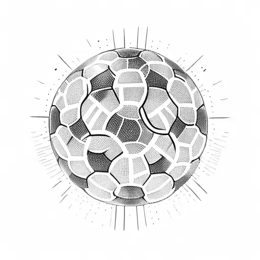 Soccer player kicking a chain ball tattoo design idea