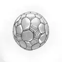 Soccer player kicking a chain ball tattoo design idea