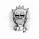 Bart Simpson play ps5 tattoo design idea