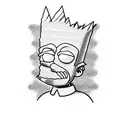 Bart Simpson play ps5 tattoo design idea