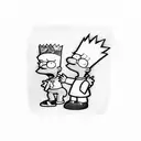 Bart Simpson play ps5 tattoo design idea