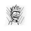 Bart Simpson play ps5 tattoo design idea