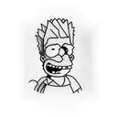 Bart Simpson play ps5 tattoo design idea