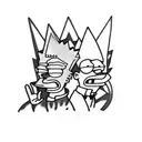 Bart Simpson play ps5 tattoo design idea
