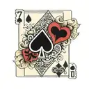 7 of spades and 2 of diamonds tattoo design idea