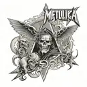 metallica album covers tattoo design idea