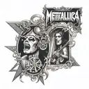 metallica album covers tattoo design idea