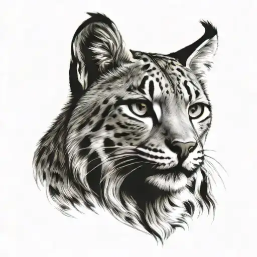 Iberian lynx tattoo design idea