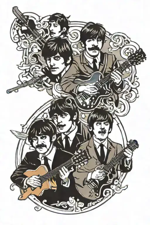 the beatles simple tattoo tattoo design idea
