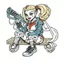 harley quinn tattoo design idea