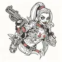 harley quinn tattoo design idea