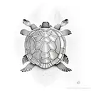 3 turtles  tattoo design idea