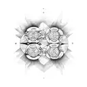 3 turtles  tattoo design idea