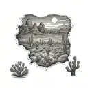 Arizona desert landscape tattoo design idea