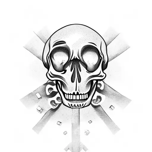 skeleton with a funny saying tattoo design idea