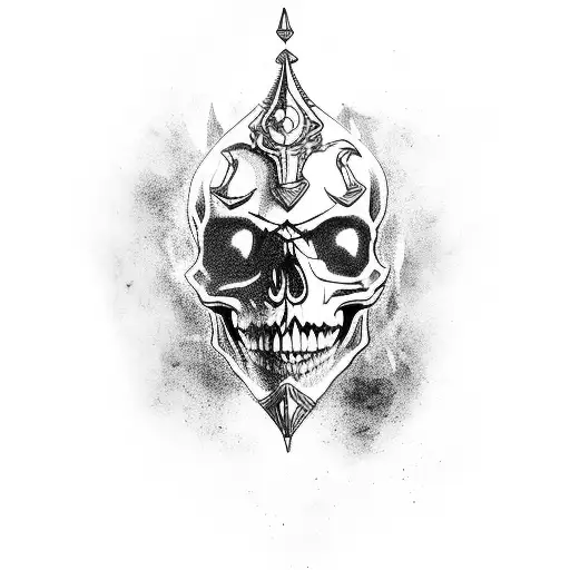 skull jester tattoo design idea