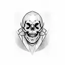 skull jester tattoo design idea