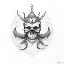 skull jester tattoo design idea