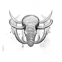 Scrap metel Mammoth tattoo design idea