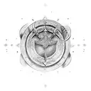 viking shield with two axes tattoo design idea