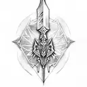 zelda sword simple tattoo design idea