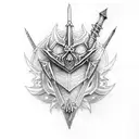 zelda sword simple tattoo design idea