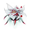 Bloodmoon with red Spider lily tattoo design idea