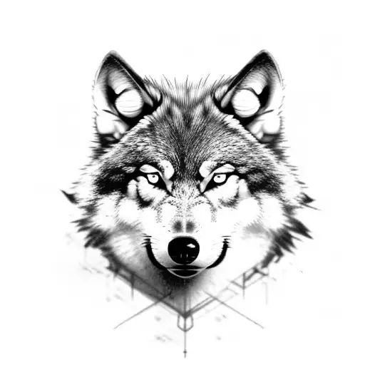 evil Wolf tattoo design idea