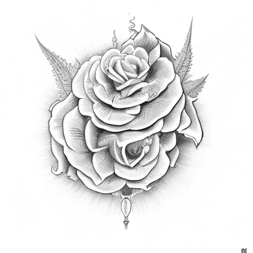 dama de elche y palemera imperial tattoo design idea