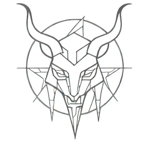 broken halo turning into devil horns  tattoo design idea