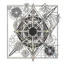 four of swords tarot card  tattoo design idea