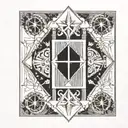 four of swords tarot card  tattoo design idea