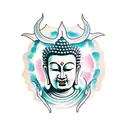 Buddha and a devil tattoo design idea