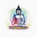 Buddha and a devil tattoo design idea