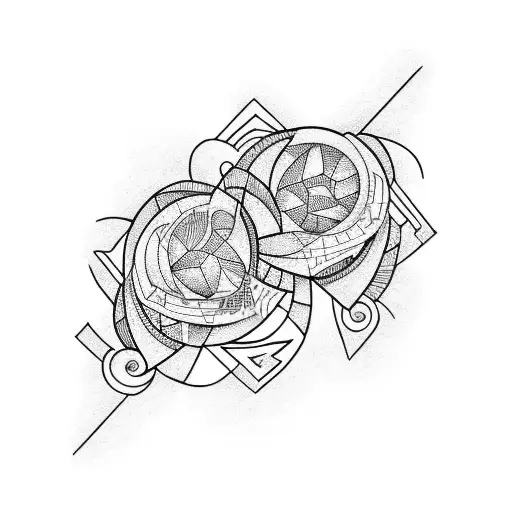 two Brothers one sister tattoo design idea