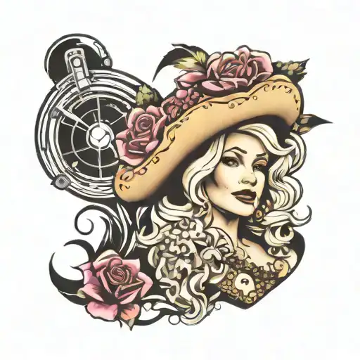 Dolly Parton tattoo design idea