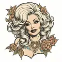 Dolly Parton tattoo design idea