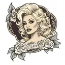Dolly Parton tattoo design idea