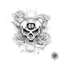 guns n roses rock group tattoo design idea