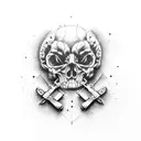 guns n roses rock group tattoo design idea