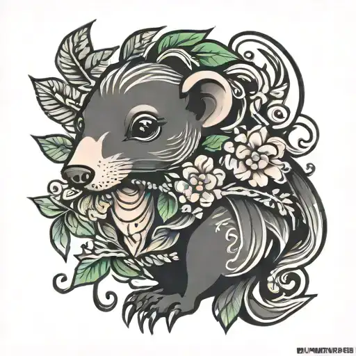 Mole animal tattoo design idea