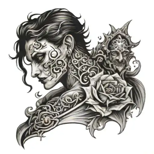 "Servant of lust" tattoo design idea